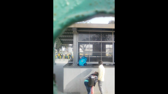 Desi Bhabhi giving a blowjob at bus top and sucking boobs also